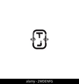 TJ line bold concept in high quality professional design that will print well across any print media Stock Vector