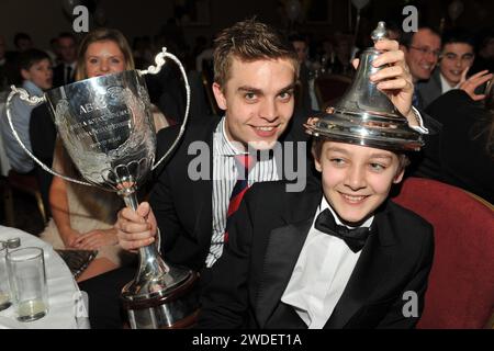 Mercedes F1 driver George Russell seen here in his early karting career in 2011. Stock Photo