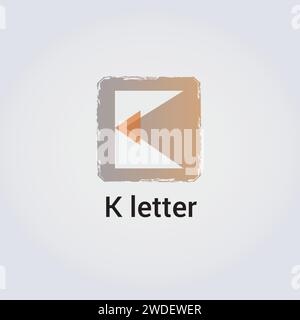 K Letter Icon Design Single Isolated Logo Design Brand Corporate Identity Various Colors Editable Template Vector Monogram Emblem Illustration Stock Vector