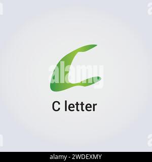 C Letter Icon Design Single Isolated Logo Design Brand Corporate Identity Various Colors Editable Template Vector Monogram Emblem Illustration Stock Vector