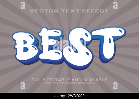 Best 3D Text Effect 100 Editable EPS File Word And Font Can be Changed Stock Vector