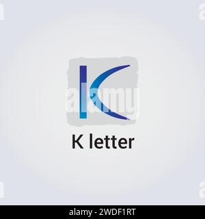 K Letter Icon Design Single Isolated Logo Design Brand Corporate Identity Various Colors Editable Template Vector Monogram Emblem Illustration Stock Vector