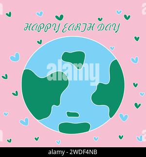 Earth Day Poster Illustration Stock Vector