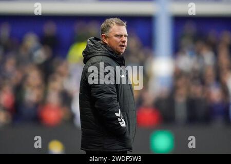 Sheffield, UK. 20th Jan, 2024. Coventry City Manager Mark Robins during the Sheffield Wednesday FC v Coventry City FC at Hillsborough Stadium, Sheffield, United Kingdom on 20 January 2024 Credit: Every Second Media/Alamy Live News Stock Photo