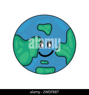 Earth Happy Vector Illustration Stock Vector