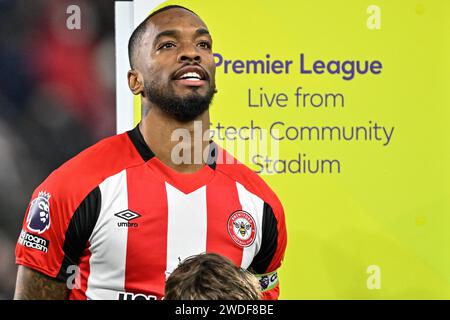 London, UK. 20th Jan, 2024. Ivan Toney of Brentford lines during the Premier League match Brentford vs Nottingham Forest at The Gtech Community Stadium, London, United Kingdom, 20th January 2024 (Photo by Cody Froggatt/News Images) in London, United Kingdom on 1/20/2024. (Photo by Cody Froggatt/News Images/Sipa USA) Credit: Sipa USA/Alamy Live News Stock Photo