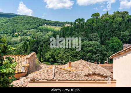 Cetona, a beautiful tuscan village in the Province of Siena. Tuscany, Italy. Stock Photo