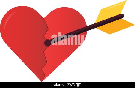 Broken Hearts Realistic Stock Vector