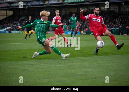 Sam Pearson of Yeovil Town during the National League South  match at  Huish Park Stadium, Yeovil Picture by Martin Edwards/ 0788 Stock Photo