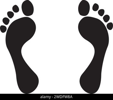 Foot black icon Stock Vector