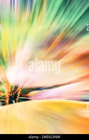 Motioned blurred abstract colorful background or wallpaper. Stock Photo