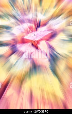 Motioned blurred psychedelic abstract background. Stock Photo