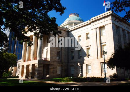 The North Carolina State Capitol, in Raleigh, is the center of the state’s government and political life. Stock Photo