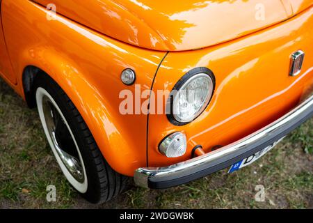 WERDER (HAVEL), GERMANY - MAY 20, 2023: The city car Fiat Abarth 695 SS. Oldtimer - Festival Werder Classics 2023 Stock Photo