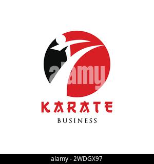 Karate Icon Logo Design Template Stock Vector