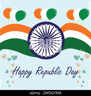 Happy Indian Republic Day Stock Vector