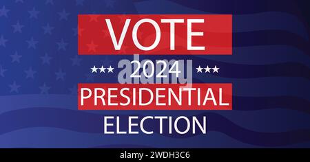 Vote Presidential Election 2024 Usa Text illustration Design Stock Vector