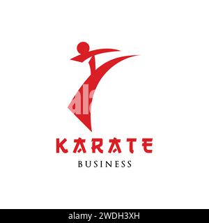 Karate Icon Logo Design Template Stock Vector