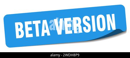 beta version sticker. beta version rectangular label isolated on white background Stock Vector