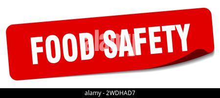 food safety sticker. food safety rectangular label isolated on white ...