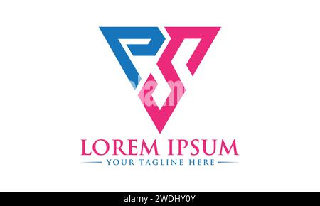 PS Letter Logo Design. Unique and Professional PS SP Logo Design. Stock Vector
