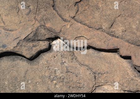 Sandstone rock texture with split Stock Photo