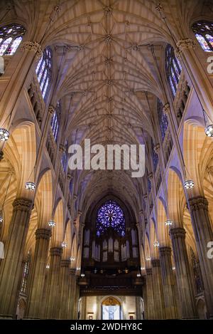 The Interior of St. Patrick's Cathedral - Manhattan, New York City Stock Photo