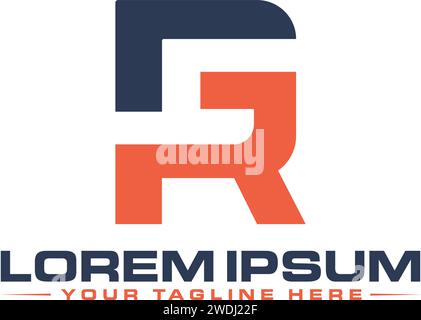 GR Letter Logo Design. Creative and Professional GR RG Logo Design. Stock Vector