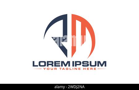 Creative letter RM logo concept design, modern, bold and professional ...