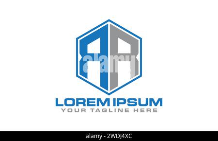 RR Logo Design. Unique and Modern RR Logo Design. Stock Vector