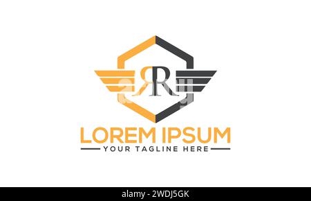RR Logo Design. Unique and Professional RR Logo Design. Stock Vector
