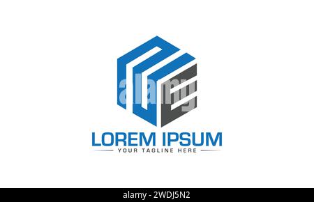 NE Letter Logo Design. Creative and Professional NE Logo Design. Stock Vector