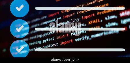Innovative startup project. Website programming code Stock Photo - Alamy