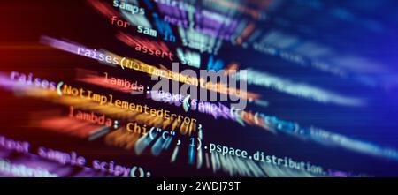 Innovative startup project. Website programming code . Stock Photo