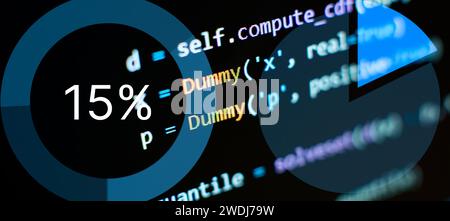 Innovative startup project. Website programming code . Stock Photo
