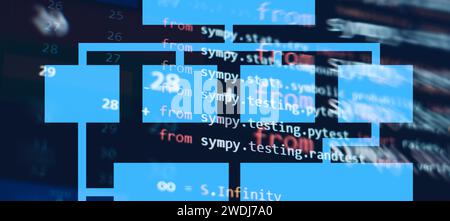 Innovative startup project. Website programming code . Stock Photo