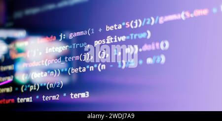 Programming code background . Software developer programming code. Website programming code. Stock Photo