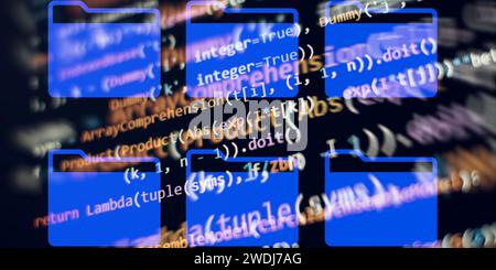 Programming code background . Software developer programming code. Website programming code. Stock Photo