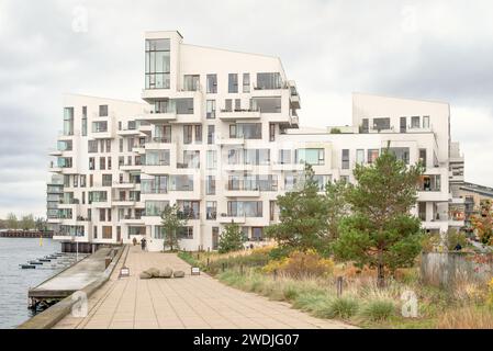 Copenhagen, Denmark - Havneholmen housing development by Lundgaard & Tranberg Arkitekter Stock Photo