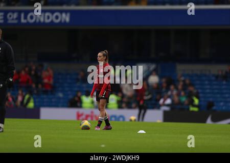 London, England, United Kingdom on 21 January 2024. London, UK. 21st Jan, 2024. during the Chelsea Women v Manchester United Women Barclays Women's Super League match at Stamford Bridge, London, England, United Kingdom on 21 January 2024 Credit: Every Second Media/Alamy Live News Stock Photo