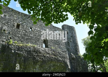 Ruins of Dunstaffnage Castle near Oban, Scotland Stock Photo