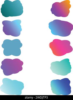 A simple cut out transparent gradient cloud speech bubble shape design ...