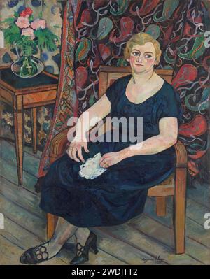 Suzanne Valadon/ Portrait de Madame Lévy, 1922. 92 x 73 cm. Museum: Centre Georges Pompidou, BUDAPEST, France. Stock Photo