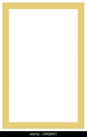 Vertical frame for photo and design with aspect ratio 2 to 3 on a white background. Creative frame consisting of many colored lines. Stock Photo