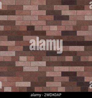 Seamless background of colorful bricks. Grunge seamless slanted texture. Background image, texture. Stock Photo
