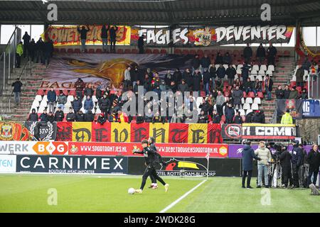 Rotterdam, Netherlands. 21st Jan, 2024. ROTTERDAM, 21-1-24, Stadium het Kasteel, Dutch eredivisie, Sparta Rotterdam - Go Ahead Eagles, Credit: Pro Shots/Alamy Live News Stock Photo