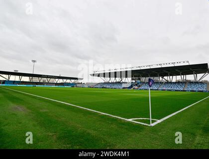 Manchester, UK. 20th Jan, 2024. A general view of the Joie Stadium ahead of the match, during the The FA Women's Super League match Manchester City Women vs Liverpool Women at Joie Stadium, Manchester, United Kingdom, 21st January 2024 (Photo by Cody Froggatt/News Images) in Manchester, United Kingdom on 1/20/2024. (Photo by Cody Froggatt/News Images/Sipa USA) Credit: Sipa USA/Alamy Live News Stock Photo