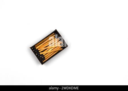 Match box full of match sticks Stock Photo