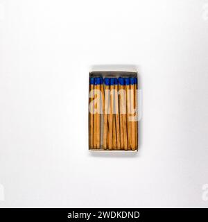 Match box full of match sticks Stock Photo