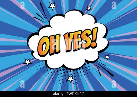 OH YES text pop art vector image Stock Vector